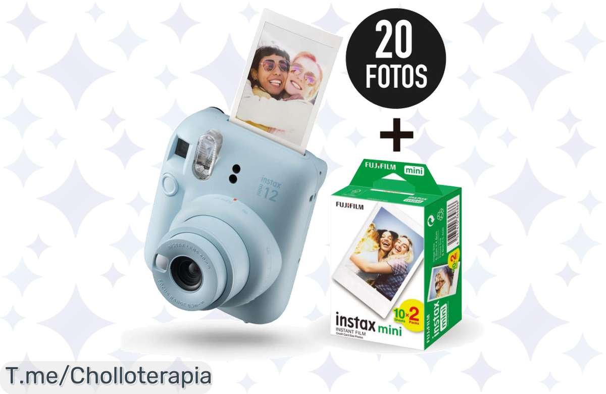Captura momentos mágicos con la Instax mini 12, llévate 20 fotos al instante y sorprende a todos. ¡Aprovecha este ofertón fugaz y no dejes pasar esta ganga única!