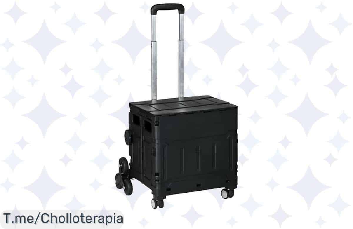 Carrito Plegable: Super Chollo para tus Compras, Sube Escaleras Sin Esfuerzo y Lleva 35L. Usa el Código y Aprovecha Este Ofertón Limitado, ¡Compra Ya!