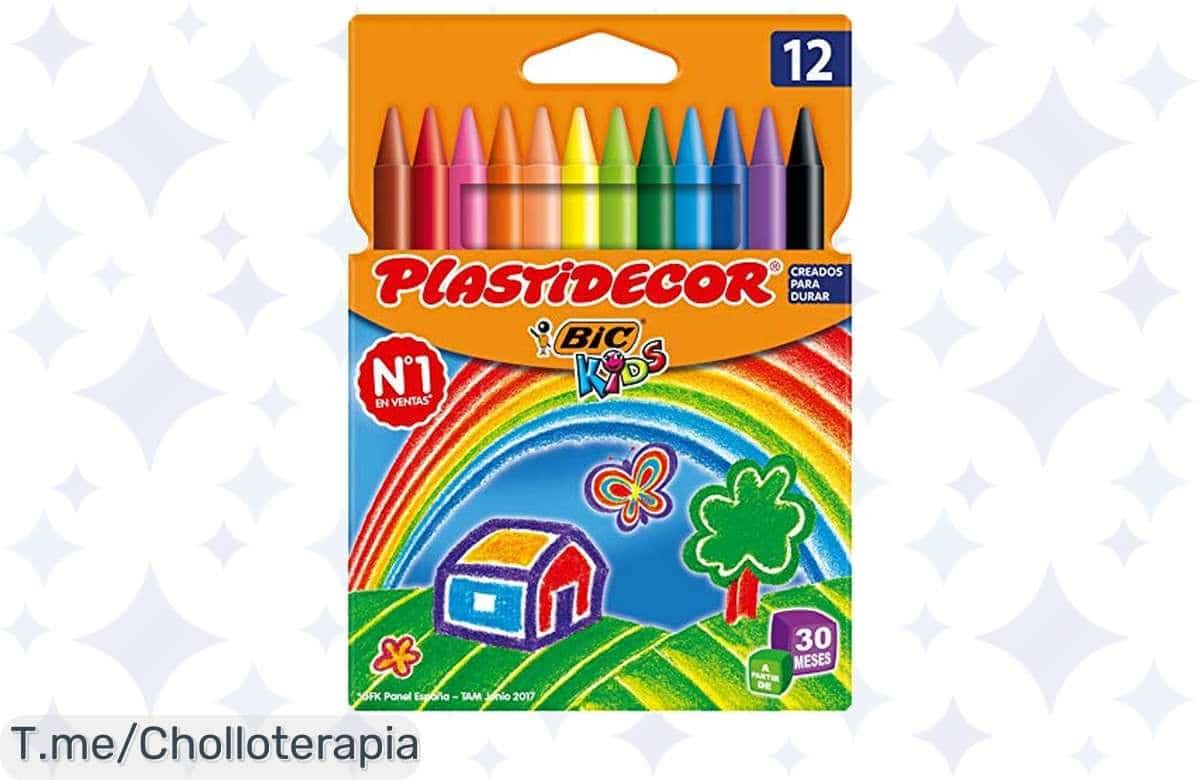 Ceras BIC Kids Plastidecor: el super chollo que tus peques adorarán, colores vibrantes que inspiran arte y creatividad. ¡No dejes pasar este ofertón limitado y compra ya!