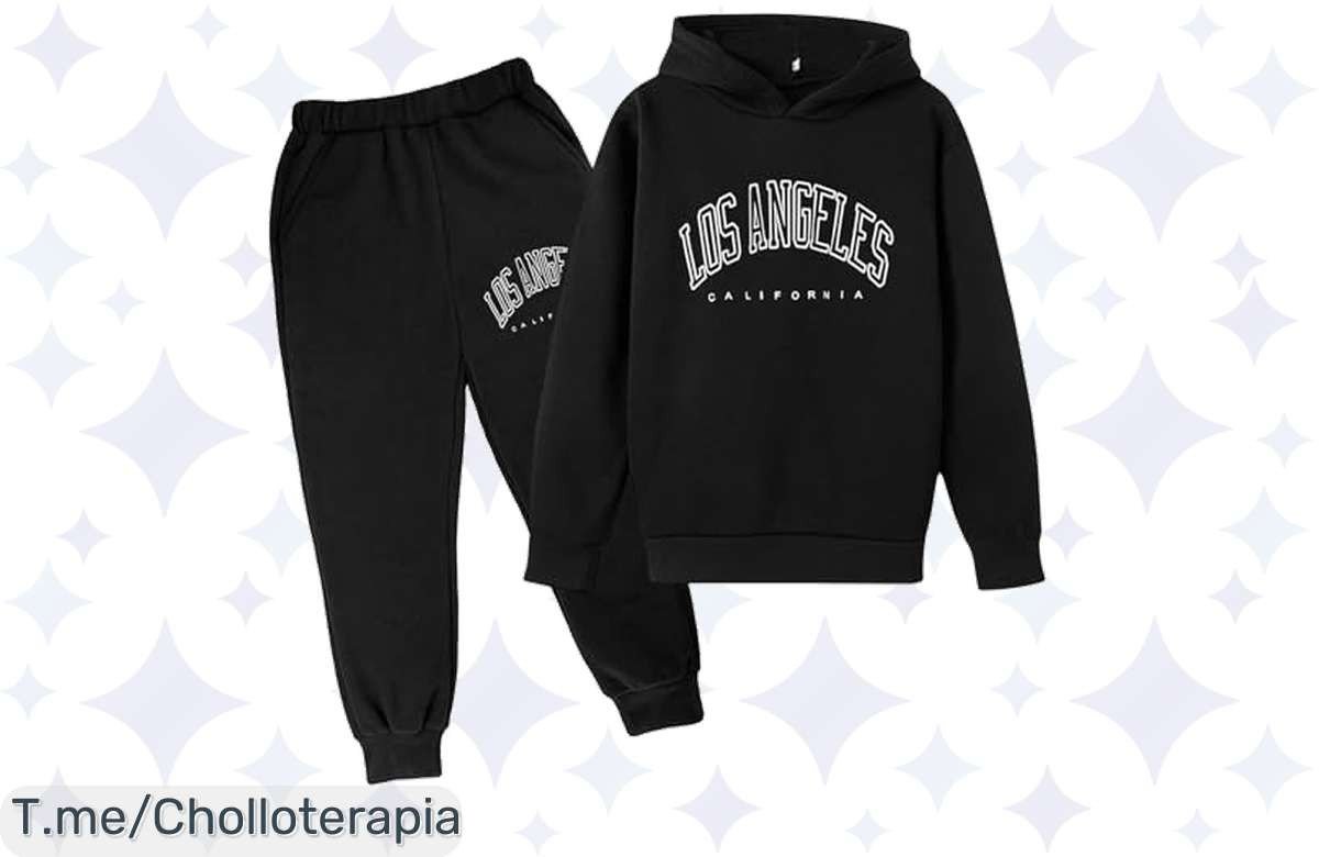 Chándal con capucha para niños a precio loco, diseño que encanta y confort inigualable. No dejes pasar este ofertón exclusivo, ¡aprovéchalo antes de que se agote!