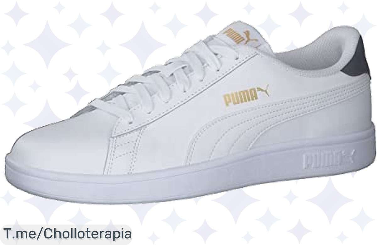 Chollazo en zapatillas PUMA Smash V2: Suela de caucho para cualquier terreno, cuero lujoso y ajuste perfecto. ¡No dejes pasar este ofertón limitado y compra ya!