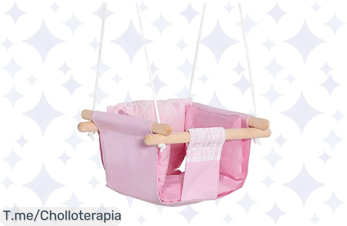 Columpio bebé con altura ajustable y cinturón: ¡Llévatelo ya con descuento antes de que se agote!