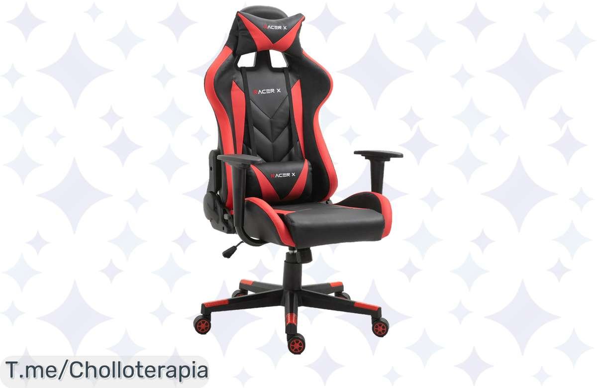 Conquista videojuegos con la Silla Gaming Racer X, confort y estilo a un precio loco. ¡No dejes pasar este chollazo y danos tus comentarios ya!