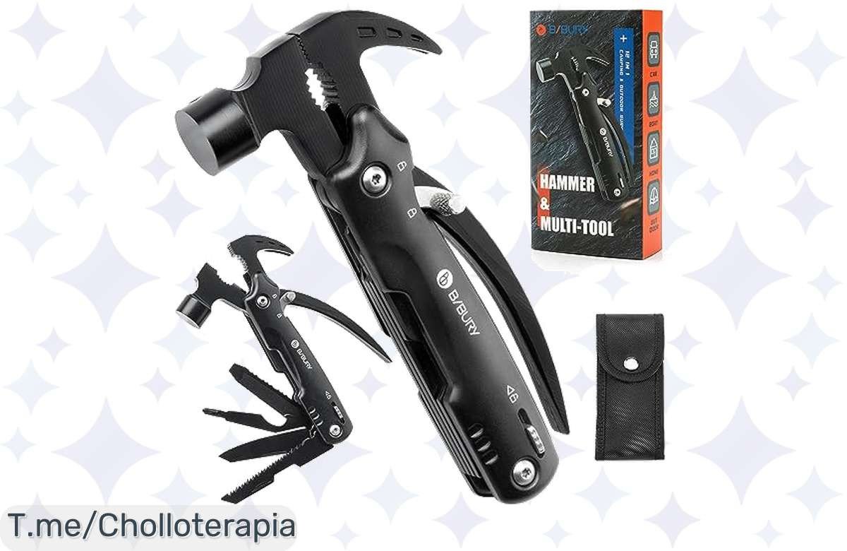 Consigue el chollazo del mini martillo multiherramienta, el regalo perfecto para papá y un super accesorio al aire libre, ¡apresúrate a ahorrar con este ofertón limitado!