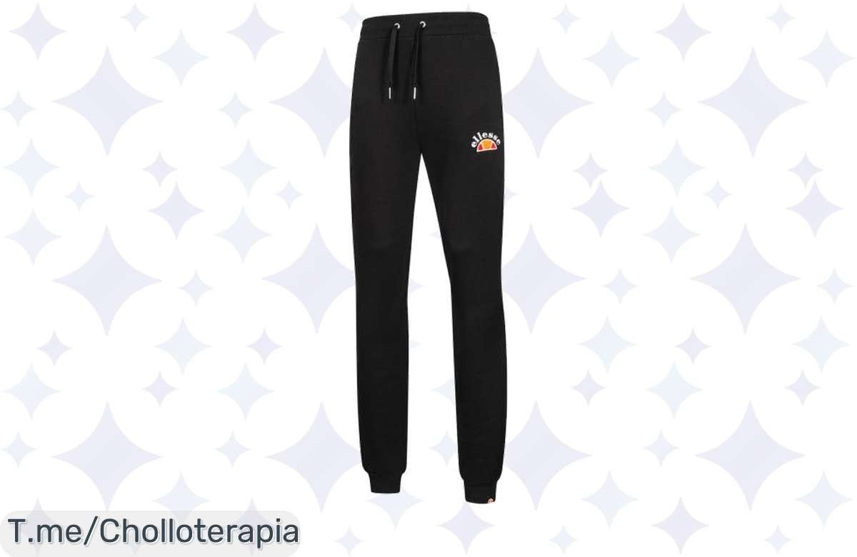 Consigue los pantalones de chándal ellesse Usher en negro: ¡siente comodidad total y convierte tu estilo en un super chollo que no puedes dejar escapar!