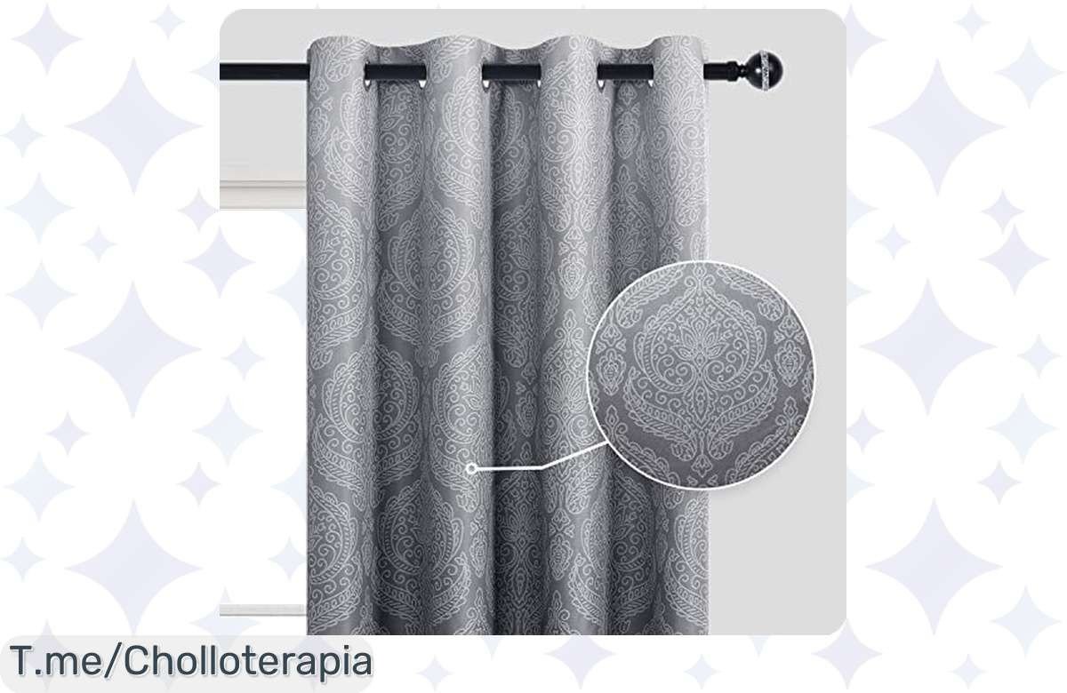 Cortinas DWCN: Elegancia damasco y opacidad total para el descanso perfecto, aprovecha este chollo único y transforma tu hogar, ¡compra ahora antes que se agoten!