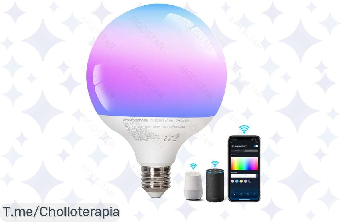 Crea ambientes mágicos con la bombilla Aigostar G125 RGBW: ¡Haz tu hogar vibrar de color!
