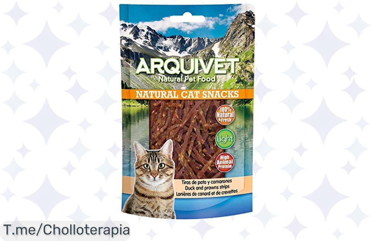 Dale a tu gato un regalo único con las Tiras de Pato y Gambas, ¡un super chollo rico en proteínas que lo hará saltar de alegría! Haz tu compra ahora y no te quedes sin ellas.