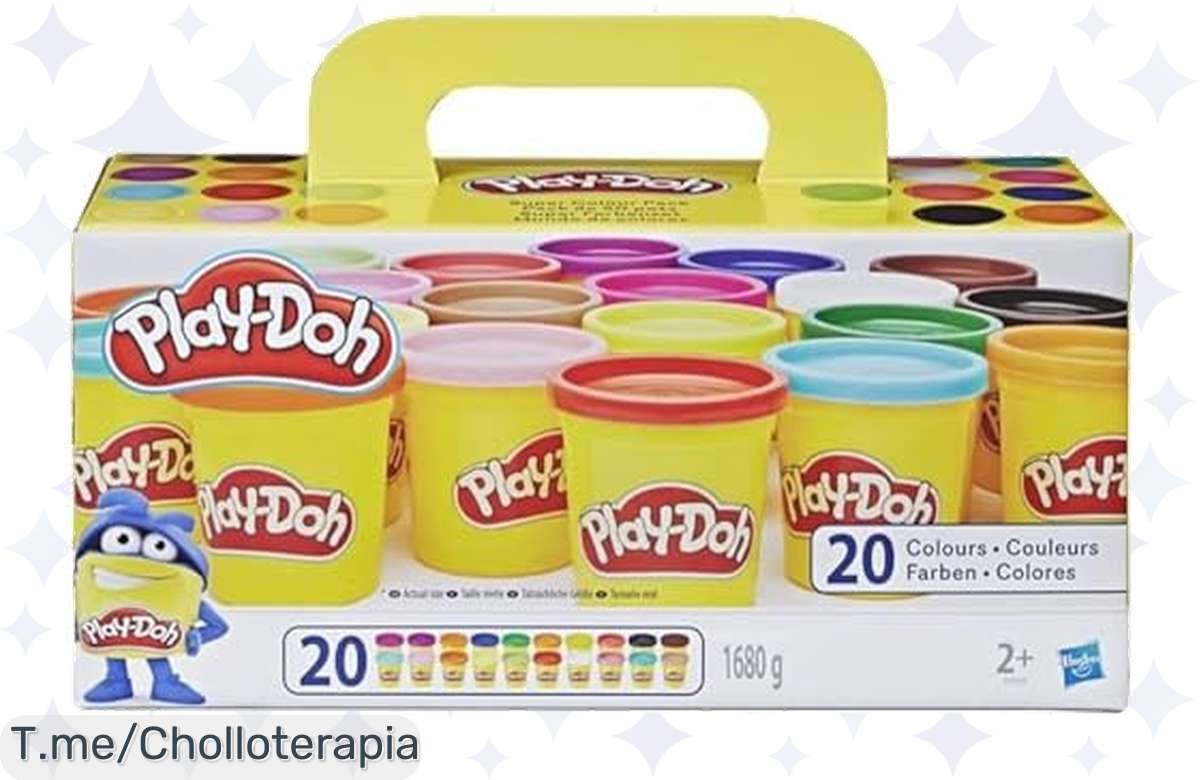 Desata la creatividad de tu peque con el super chollo de PlayDoh: 20 botes de pura diversión multicolor a precio loco. ¡Hazte con este ofertón antes de que se agote!