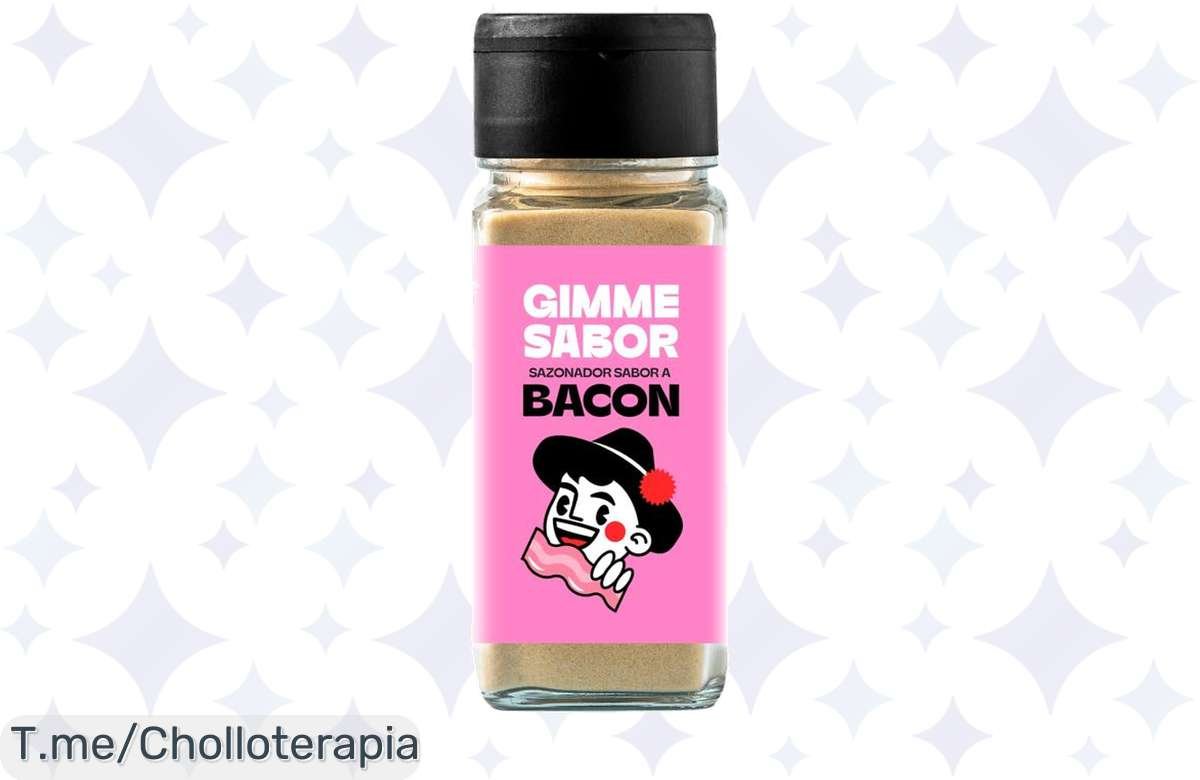 Descubre Gimme Sabor, el sazonador vegetal sabor bacon que transforma tus platillos con un toque irresistible. ¡Super chollo limitado, compra ahora y sorprende!