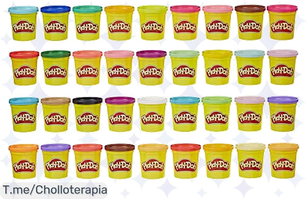 Descubre el PlayDoh Megapack de 36 botes: diversión ilimitada para tus peques a un precio loco. ¡Aprovecha este ofertón antes de que se agote!