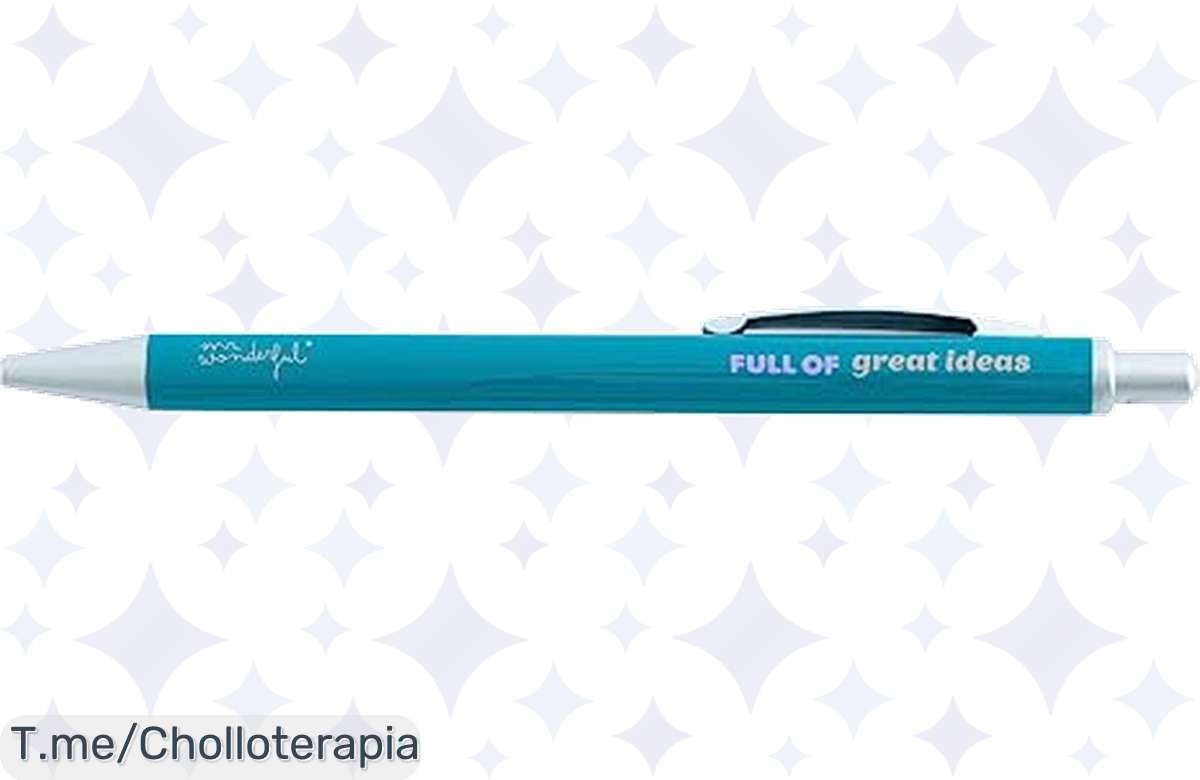 Descubre el bolígrafo que transformará tus notas: Mr.Wonderful Boli, con tinta que brilla y un mensaje inspirador. ¡Aprovecha este chollo y hazte con el tuyo ya!