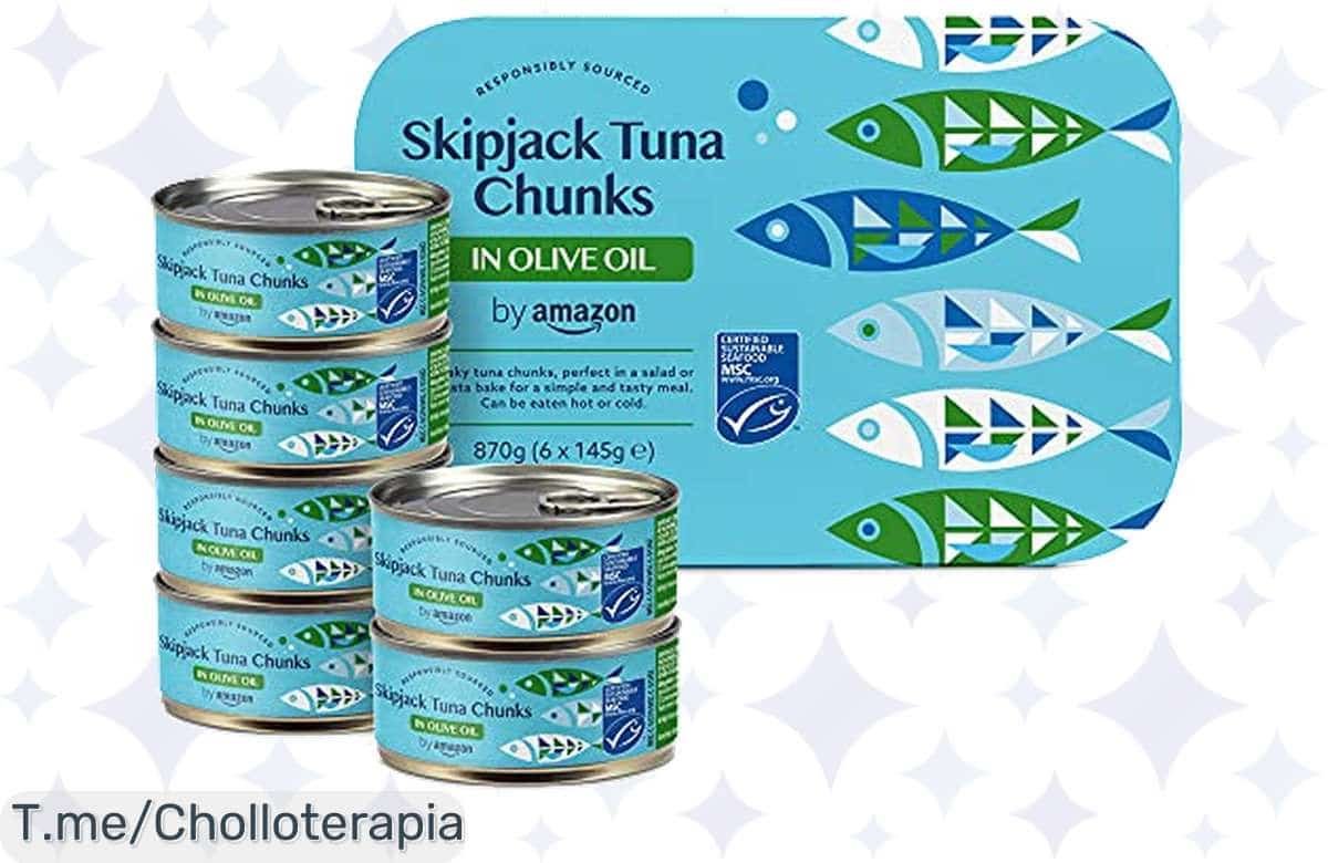 Descubre el chollazo del mes: Pack de 6 latas de atún en aceite de oliva, fuente de proteínas y omega 3. Aprovecha este ofertón y haz tu pedido antes de que se acabe.