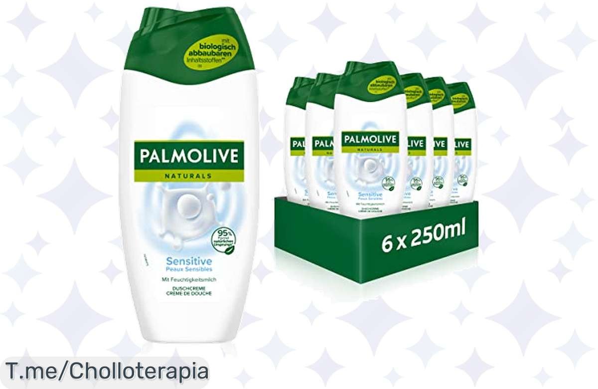 Descubre el chollazo del verano: Palmolive Gel de Ducha Naturals Sensitive, con 95% de ingredientes naturales. Hidrata tu piel y cuida del planeta. ¡Solo por tiempo limitado!