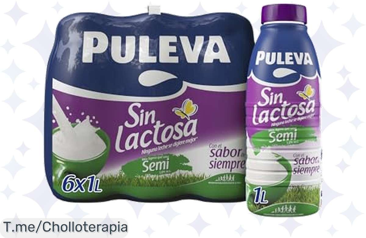 Descubre el chollo increíble de leche Puleva sin lactosa, suavidad y solo 1% de grasa para tus desayunos. ¡Aprovecha este ofertón limitado y compra ya tus 6 botellas!