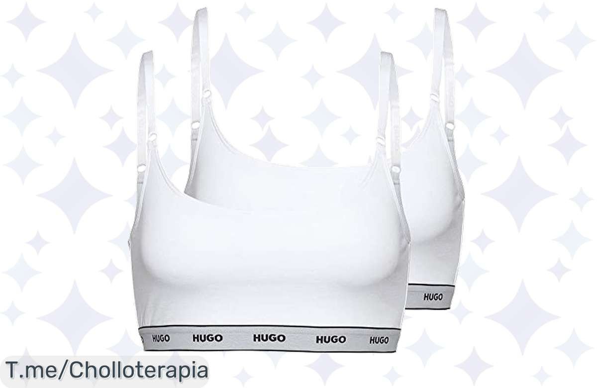 Descubre el chollo que estabas esperando: HUGO Twin Stripe Sujetador Bralette, estilo premium y comodidad insuperable a un precio loco. ¡Solo por tiempo limitado!