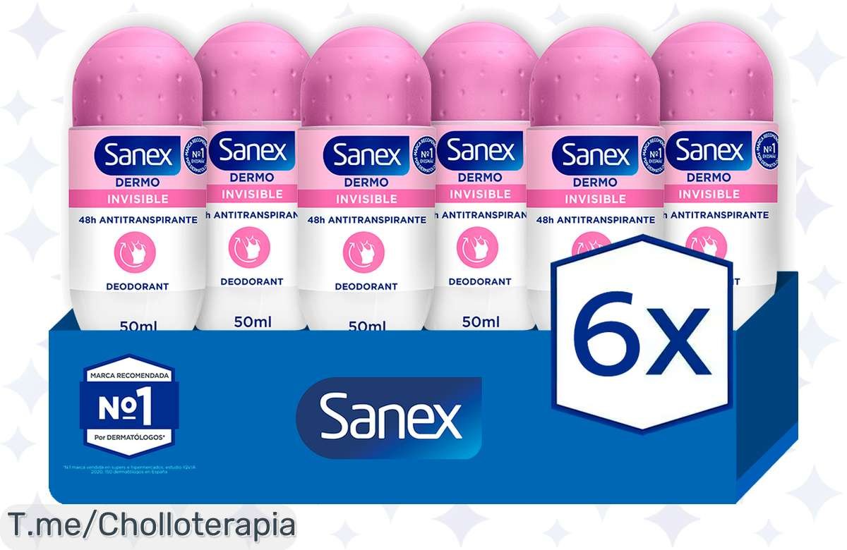Descubre el desodorante Sanex pH Balance: 48 horas de frescura y protección invisible en un pack de 6. ¡No dejes pasar este super chollo, adquiere el tuyo ya!