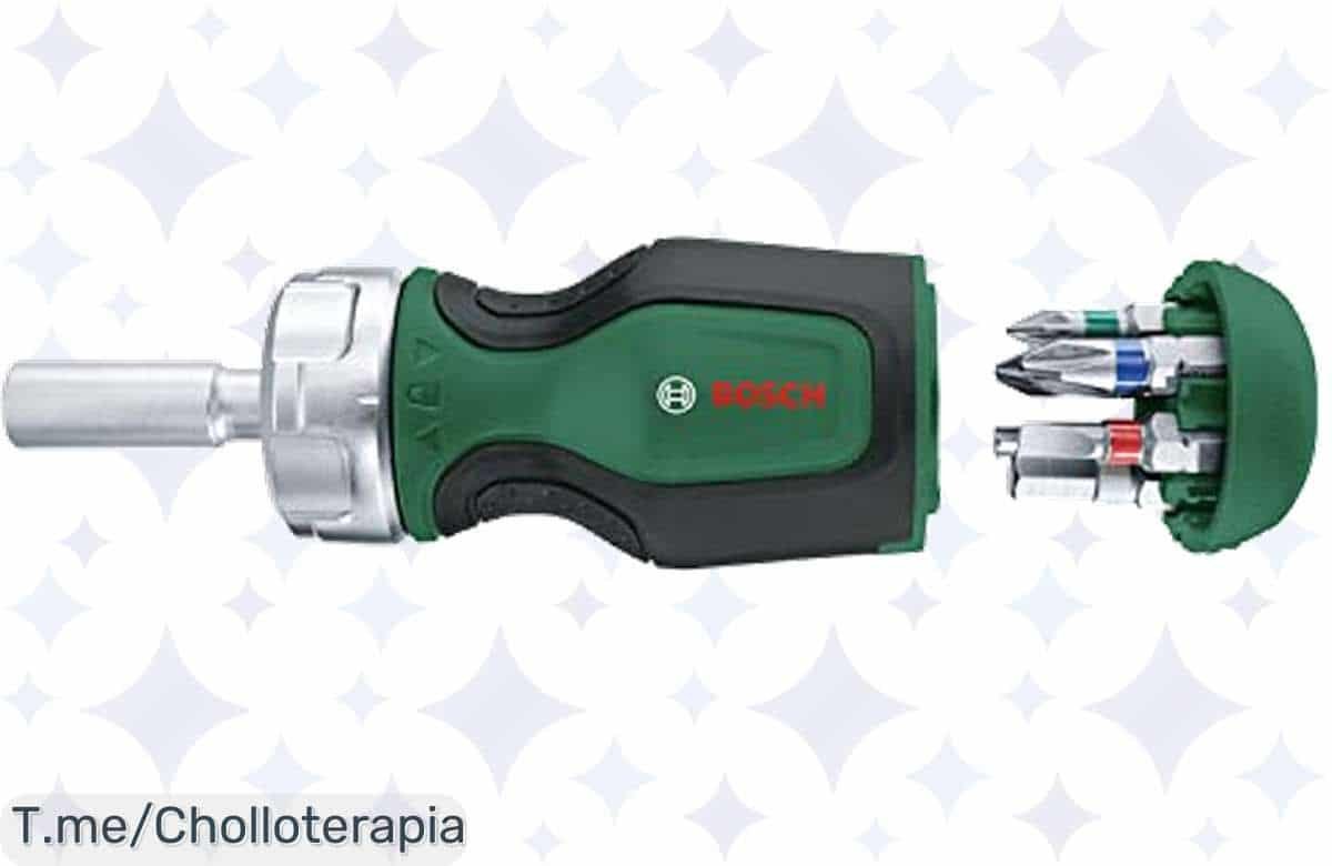 Descubre el destornillador de carraca Bosch a un precio loco, ergonómico y con 6 puntas que simplifican tu trabajo. ¡Aprovecha esta oferta limitada y actúa ya!