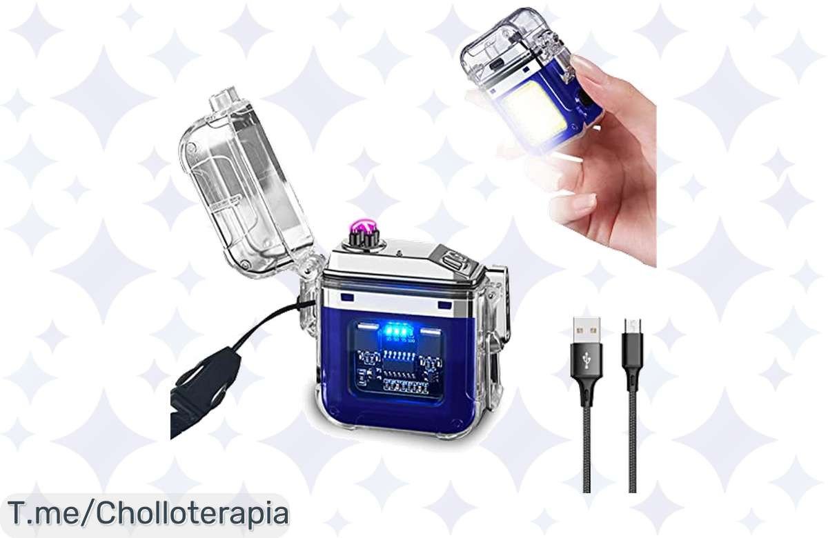 Descubre el encendedor eléctrico de arco, antiviento y sin llama: ¡un super chollo con descuento brutal! ¡Aprovecha esta oferta única y consigue el tuyo ya!