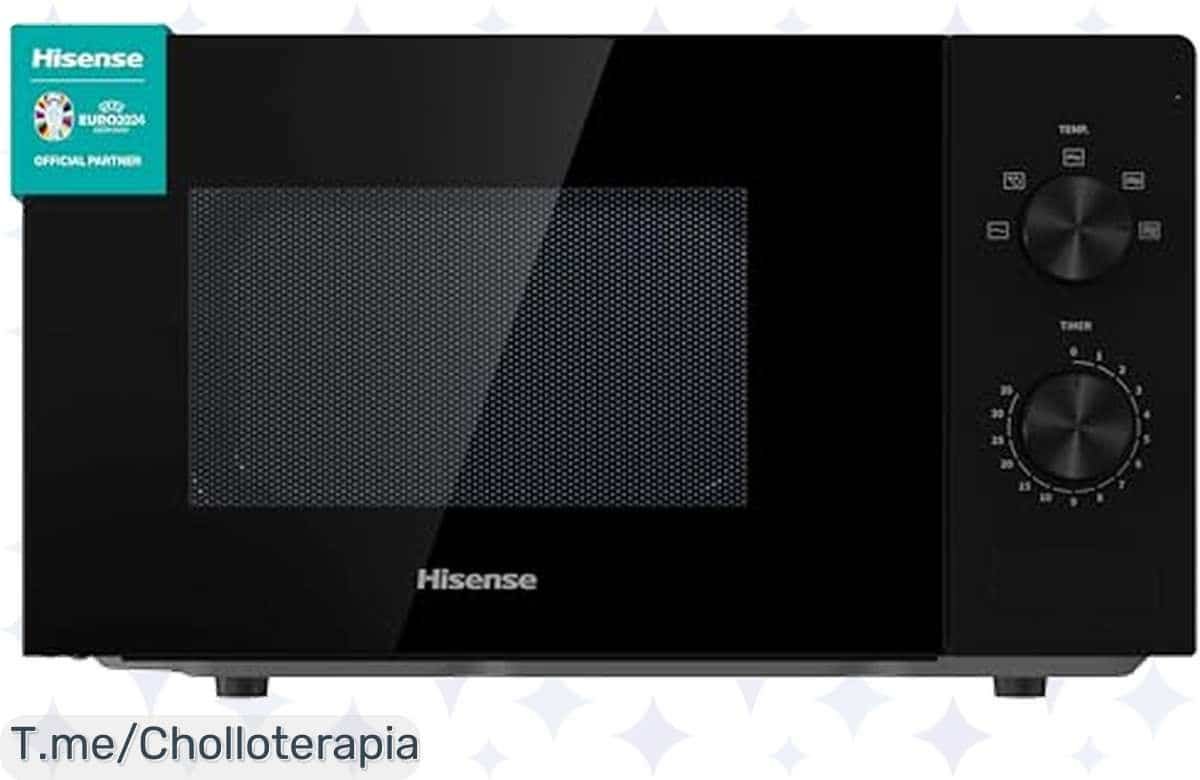 Descubre el microondas Hisense H20MOBP1 a un precio loco: 700 W de potencia, 20 L de capacidad y fácil de limpiar. ¡Aprovecha este ofertón antes de que se agote!