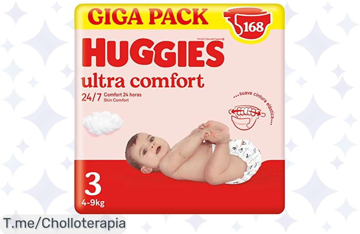 Descubre el ofertón de Huggies Ultra Comfort: 168 pañales Disney que cuidan la piel de tu bebé por un precio loco. ¡Compra ya y no te quedes sin el tuyo!