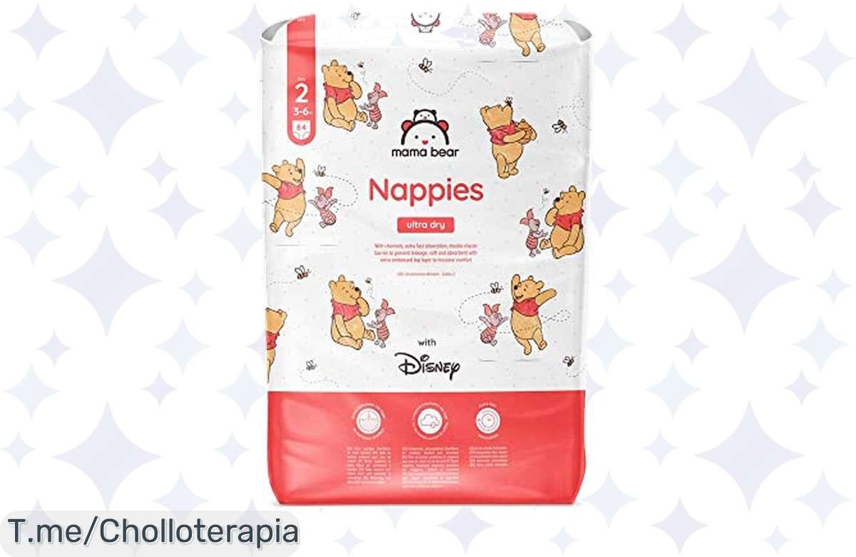 Descubre el ofertón de pañales Mama Bear Disney: tecnología ultraseca, protección por 12 horas y diversión asegurada. ¡Compra ya y no dejes escapar este super chollo!