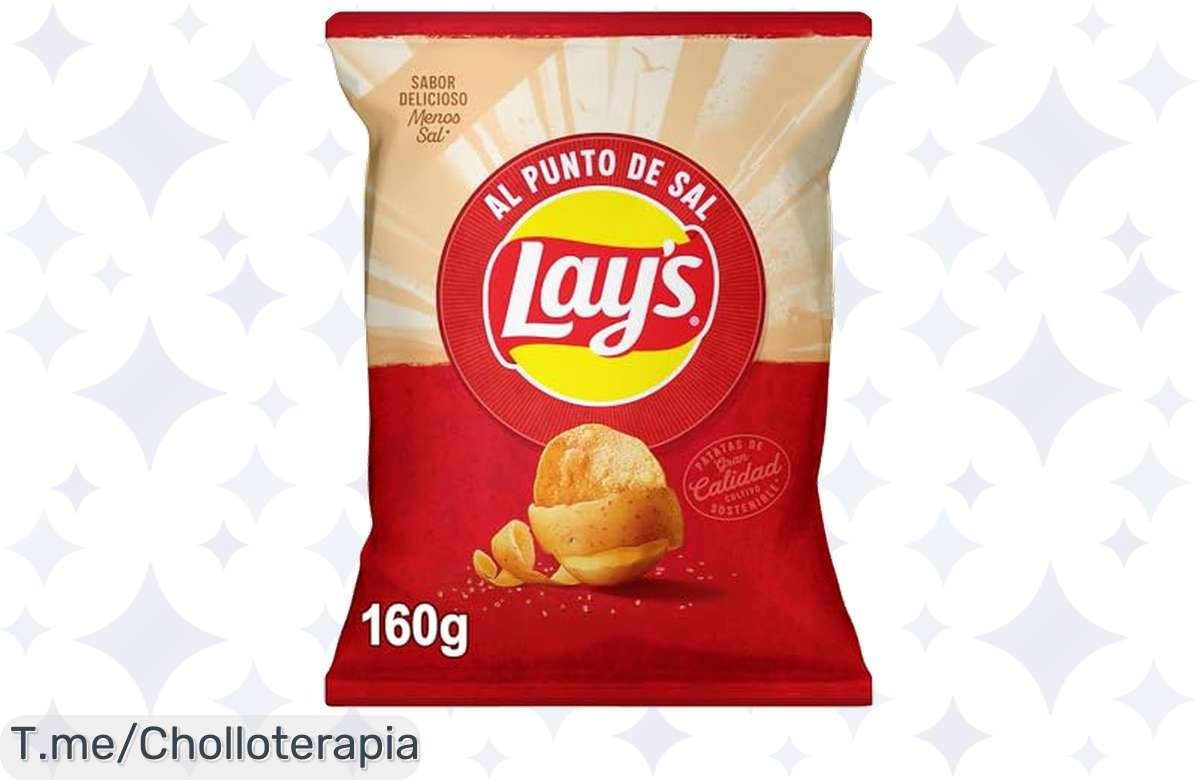 Descubre el ofertón del año: Lay’S Patatas Fritas Al Punto de Sal, irresistibles y crujientes, perfectas para tus picnics. ¡No dejes pasar este precio loco y compra ya!