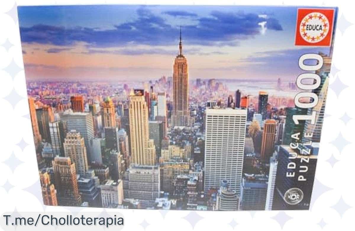 Descubre el ofertón del año: Puzle Manhattan 1000 Piezas con pegamento para exponer tu arte. Calidad HDR nunca vista, ¡aprovéchalo antes de que se agote!