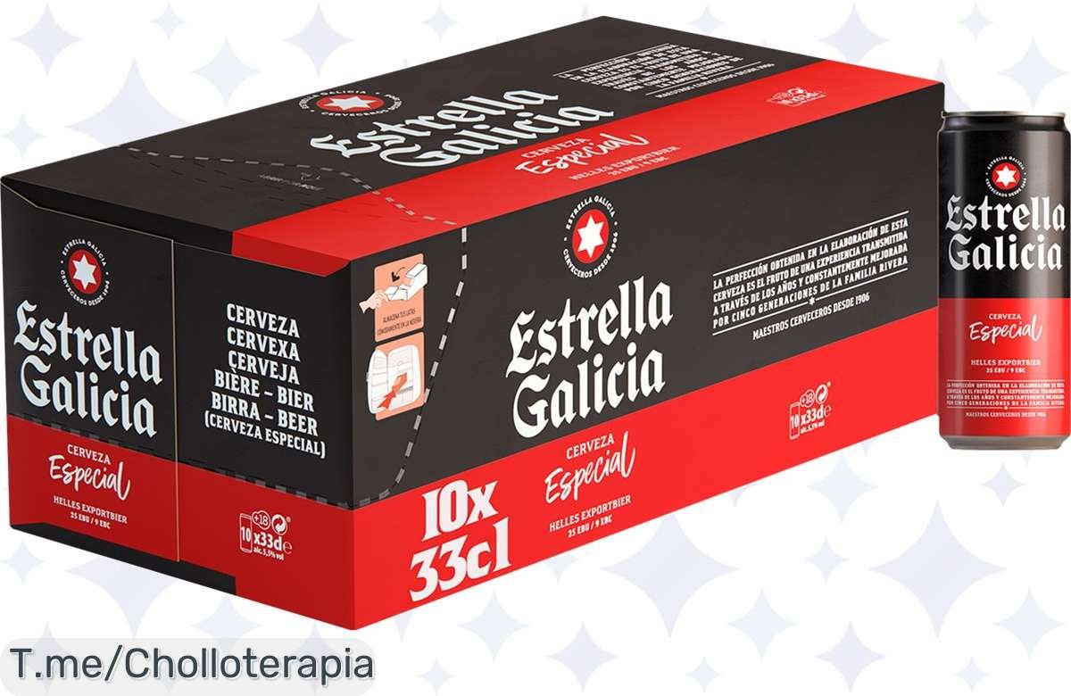 Descubre el super chollo de 10 latas de Estrella Galicia a un precio loco y haz que cada reunión sea una celebración. ¡No esperes, compra ahora y disfruta ya!