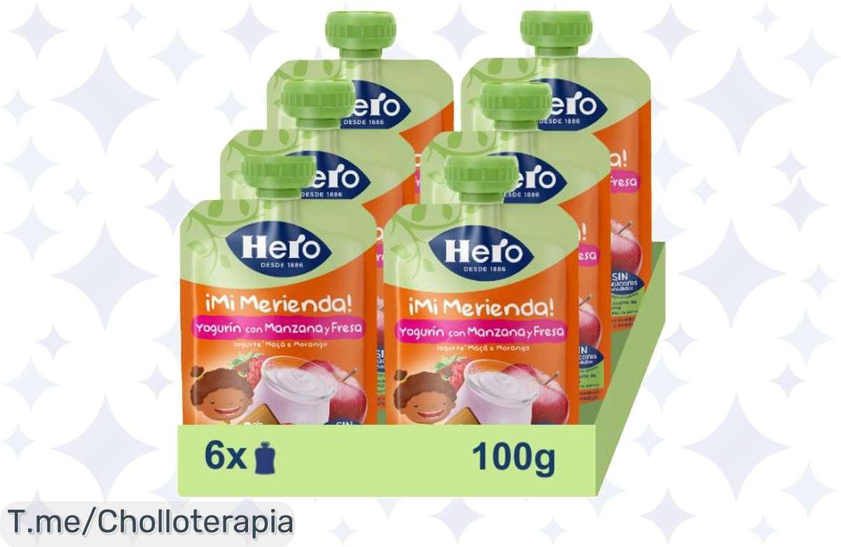Descubre el super chollo de Hero Yogur manzana y fresa: un sabor irresistible que encantará a tus peques y les dará energía. ¡Aprovecha esta oferta única y llévalas ya!