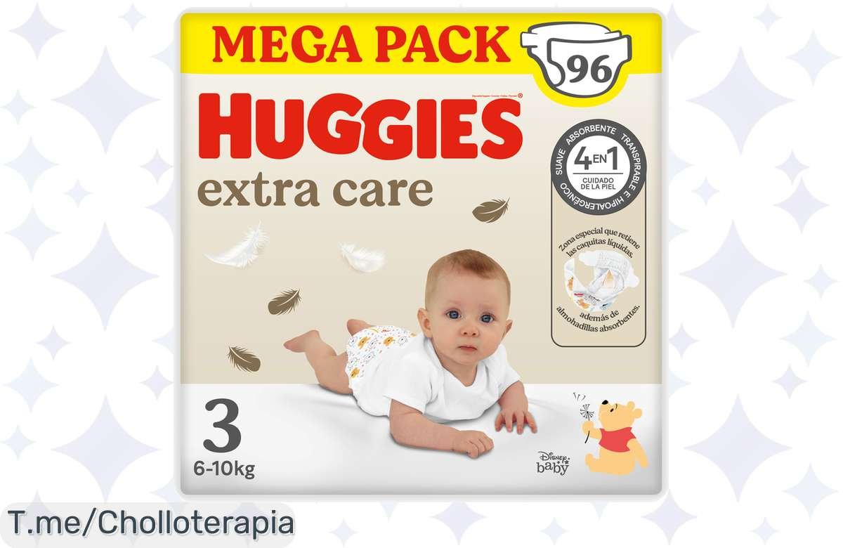 Descubre el super chollo de Huggies Extra Care Mega Pack: máxima absorción y suavidad para tu bebé. ¡Aprovecha esta oferta limitada y compra ahora mismo!