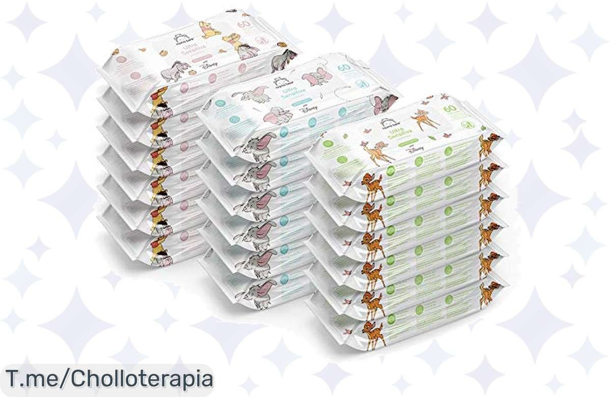 Descubre el super chollo de Mama Bear: Toallitas ultrasensibles 100% biodegradables para tu bebé, con un 99.5% de ingredientes naturales. ¡No te pierdas este ofertón limitado!