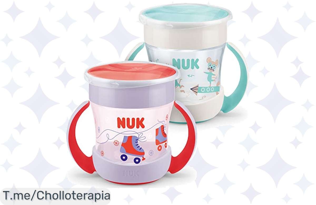 Descubre el super chollo del año: NUK Mini Magic Cup con borde 360° para que tu bebé beba sin derrames. ¡No dejes pasar este ofertón, stock limitado!