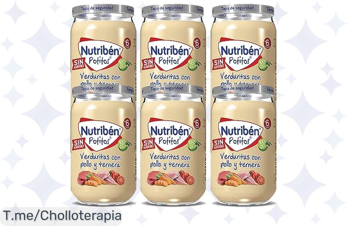 Descubre el super chollo en alimentación para tu bebé: Nutribén Potitos de Verduras con Pollo y Ternera, ¡sin aditivos! Oferta limitada, ¡no te lo pierdas!