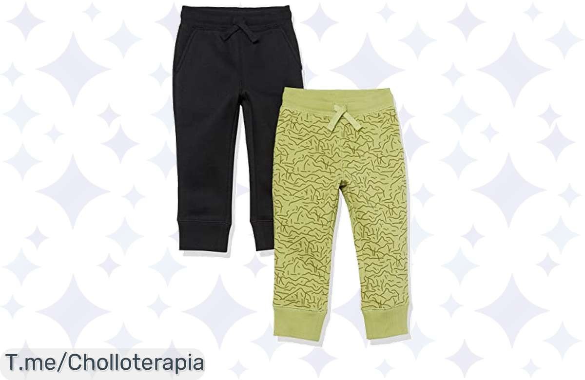 Descubre el super chollo para tu hijo: Pantalones jogger de forro polar en pack de 2, comodidad y estilo al mejor precio. ¡Compra ya antes de que se agoten!