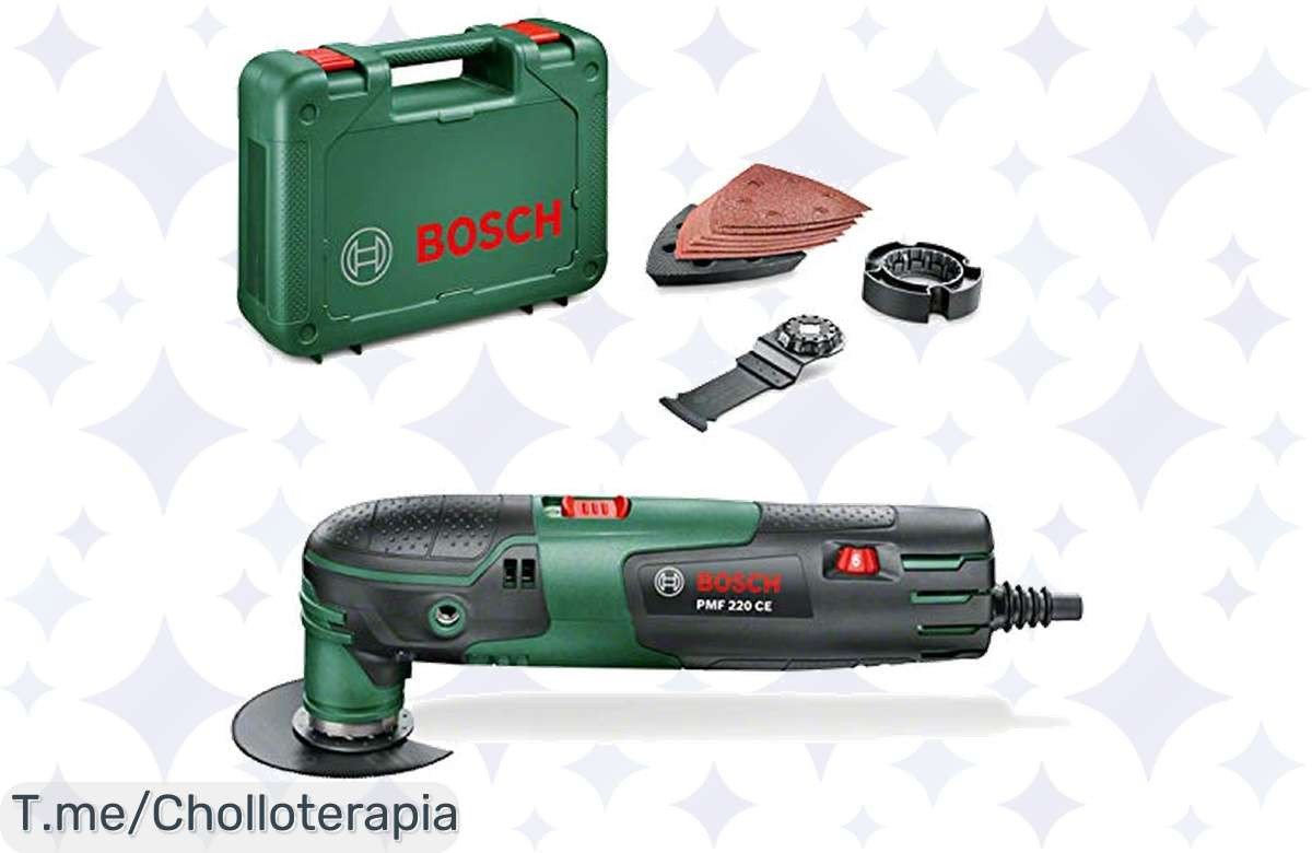 Descubre la Bosch PMF CE, tu multiherramienta ideal con un motor potente y fácil cambio de accesorios; ¡aprovecha este ofertón y conviértete en el manitas que siempre soñaste!