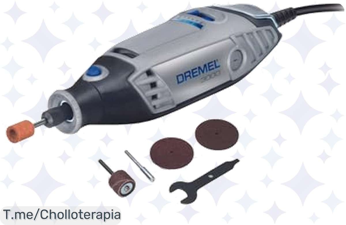 Descubre la Dremel 3000: ¡multiherramienta con 5 accesorios y velocidad de hasta 33.000 RPM a un precio loco! Aprovecha este ofertón limitado y actúa ya.