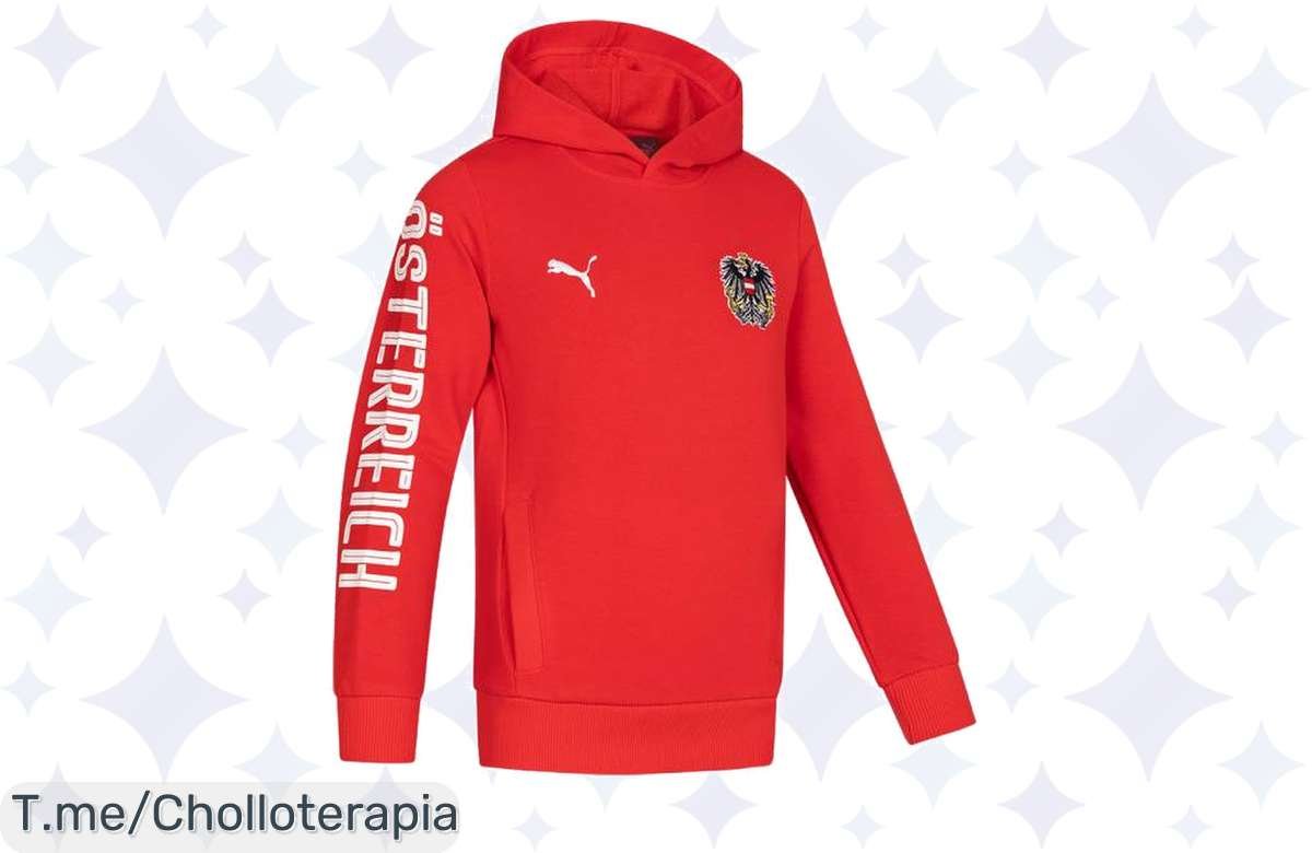 Descubre la Sudadera con Capucha ÖFB PUMA para Niño, un super chollo que combina estilo y comodidad. ¡Aprovecha este ofertón único y regala pasión por el fútbol ya!