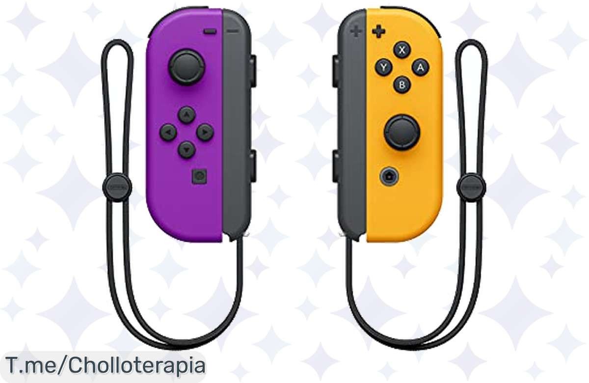 Descubre la diversión sin límites con los JoyCon Morado y Naranja, ¡ofertón exclusivo que no puedes dejar pasar! Solo por tiempo limitado, transforma tu juego ahora mismo.