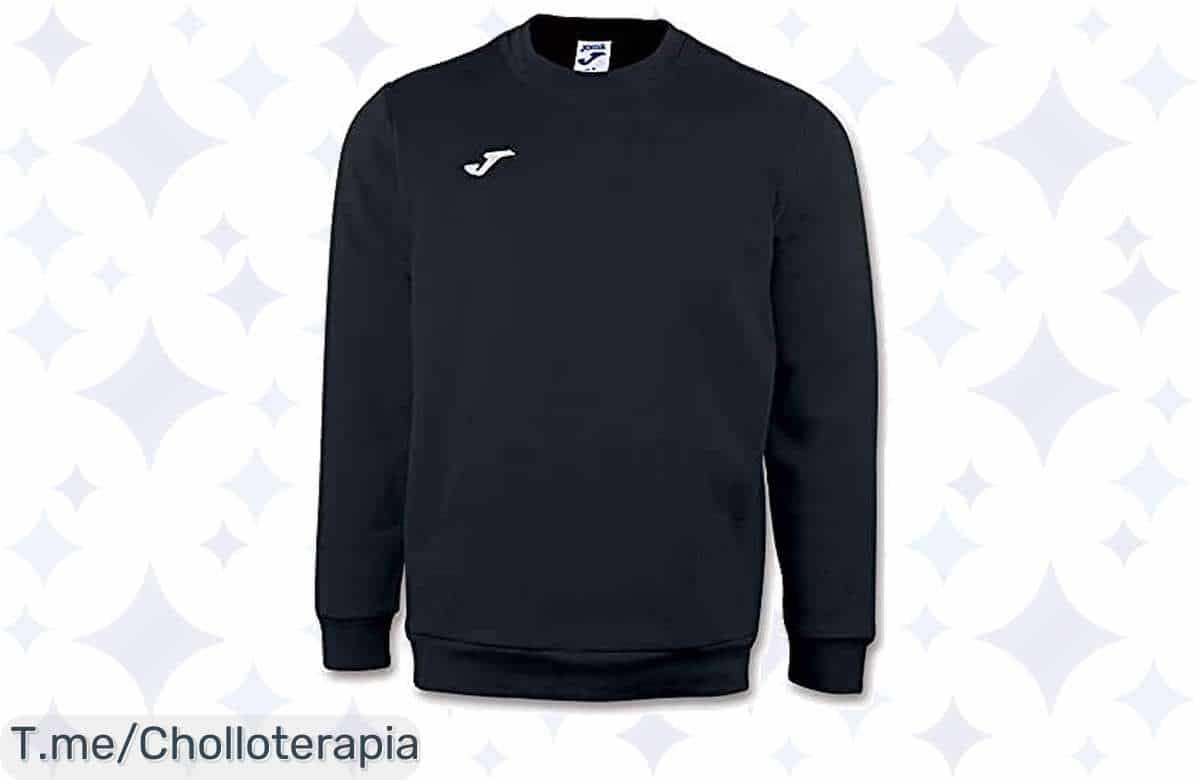 Descubre la sudadera Joma Cairo en negro, un super chollo con ajuste perfecto y estilo único; ¡aprovéchala ya antes de que se agote y lucirás increíble!