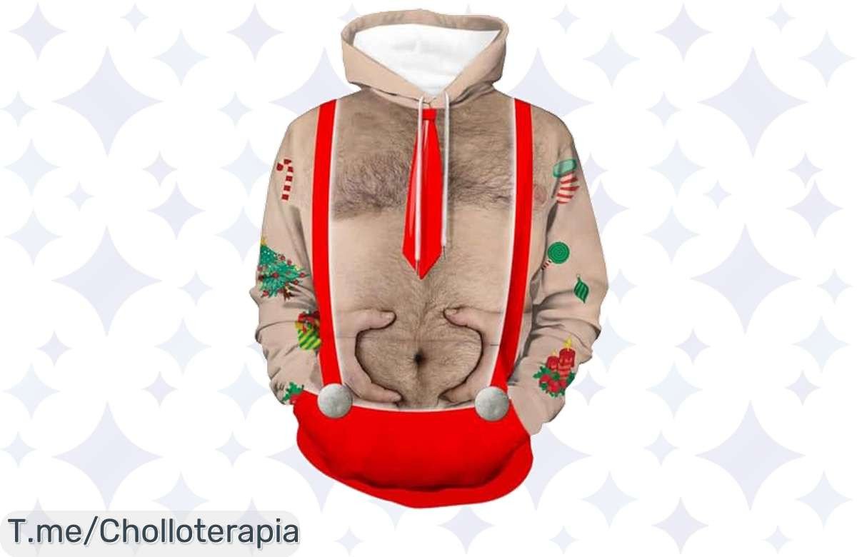 Descubre la sudadera navideña que todos quieren: estilo y comodidad a un precio brutal. Aprovecha este super chollo exclusivo antes de que se agote. ¡Compra ya!