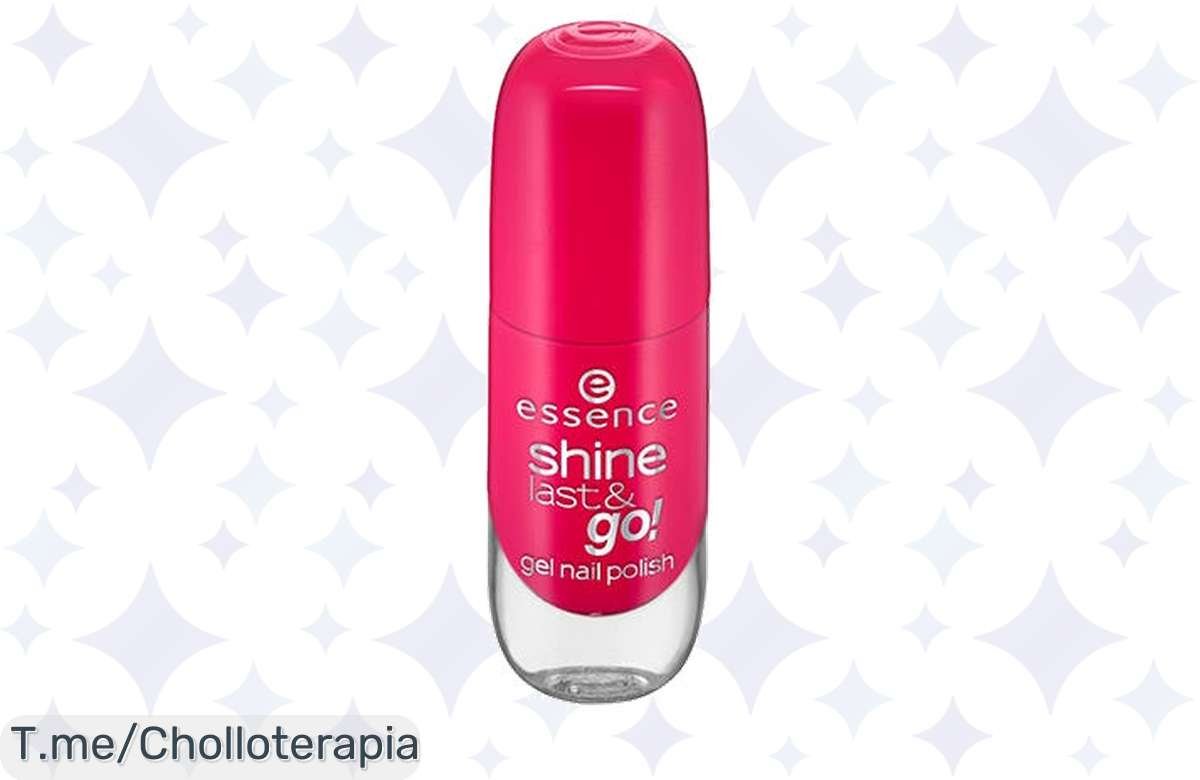 Deslumbra con el esmalte Essence Shine Last & Go, color vibrante y brillo que atrapa. Aprovecha este chollo único y transforma tus uñas, ¡compra ahora antes de que sea tarde!
