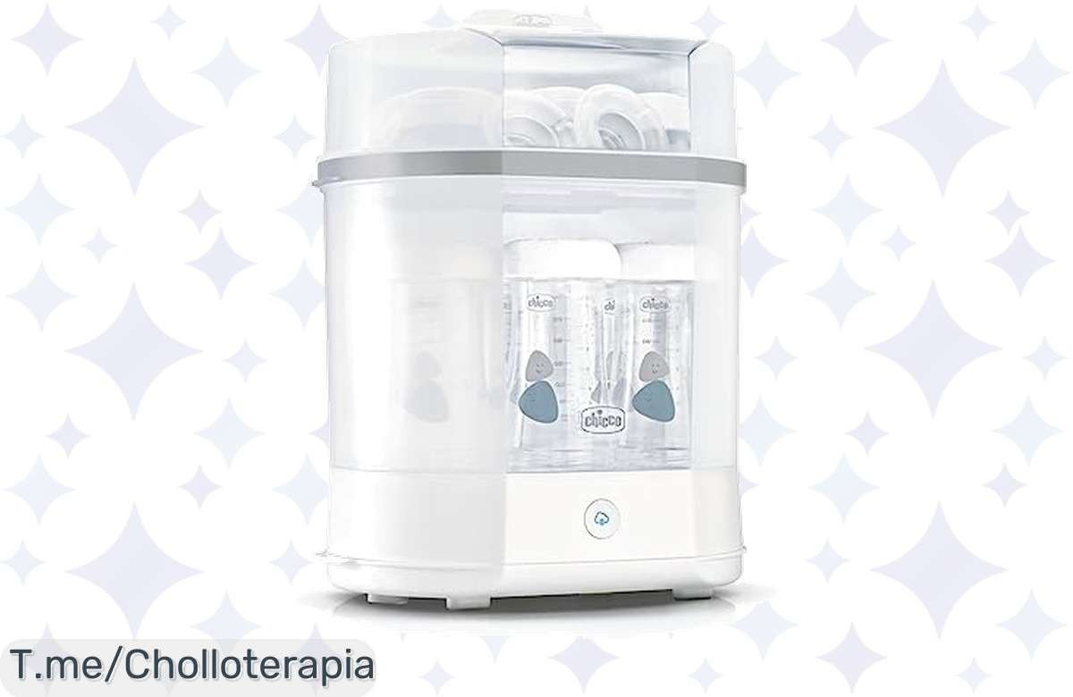 Devuélvele a tu bebé la tranquilidad con el esterilizador eléctrico Chicco: ¡gérmenes fuera en solo 5 minutos! Aprovecha el chollo y compra ya antes de que se agote.