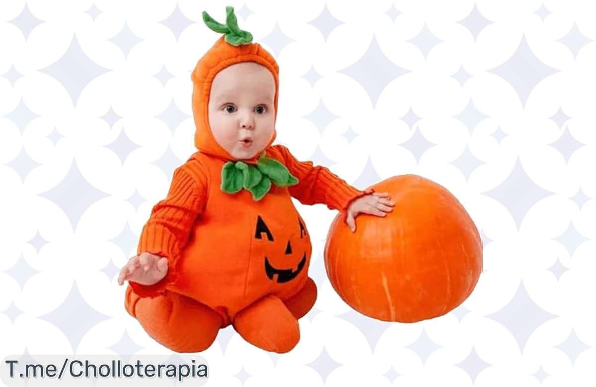 Disfraz de calabaza para niños: oferta única que hará brillar este Halloween, incluye sombrero y calcetines, compra ya y disfruta un precio loco, ¡no te lo pierdas!