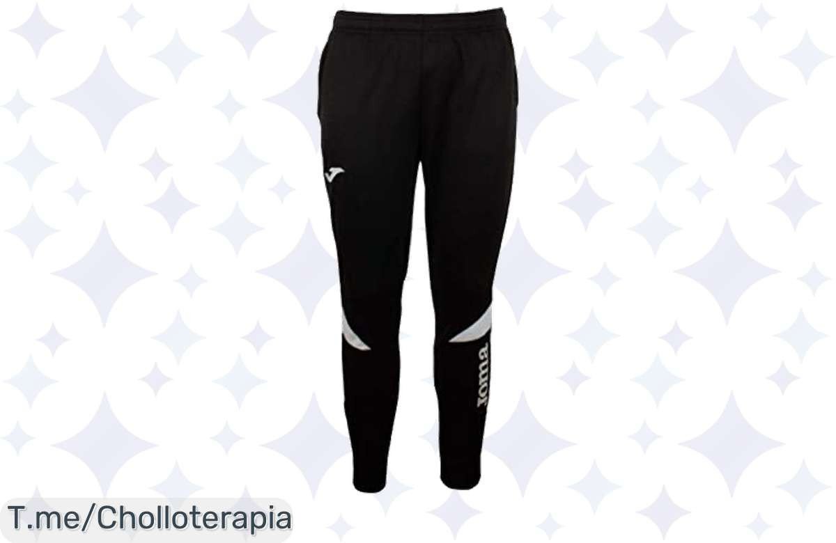 Eleva tu estilo con el Joma Championship VI: Pantalón Deportivo negro y blanco, comodidad y modernidad a un precio loco. ¡No dejes pasar este ofertón y compra ya!