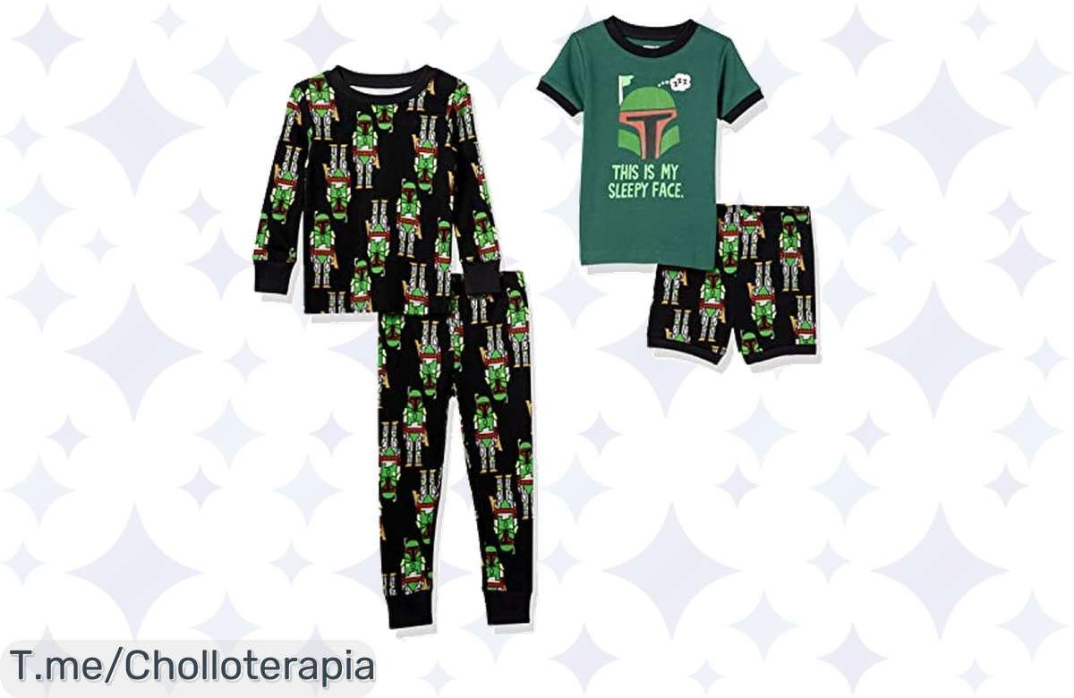 Haz que tu pequeño héroe brille con el pijama de Star Wars: super chollo de 2 piezas, comodidad galáctica y diversión asegurada. ¡No dejes pasar este ofertón limitado!