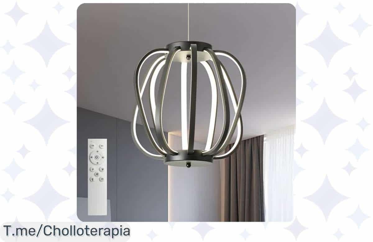 Ilumina tu espacio con la lámpara de araña LED 3D, control remoto y atenuación del 100%! Aprovecha el precio loco y llévatela antes de que se agote esta oferta única.
