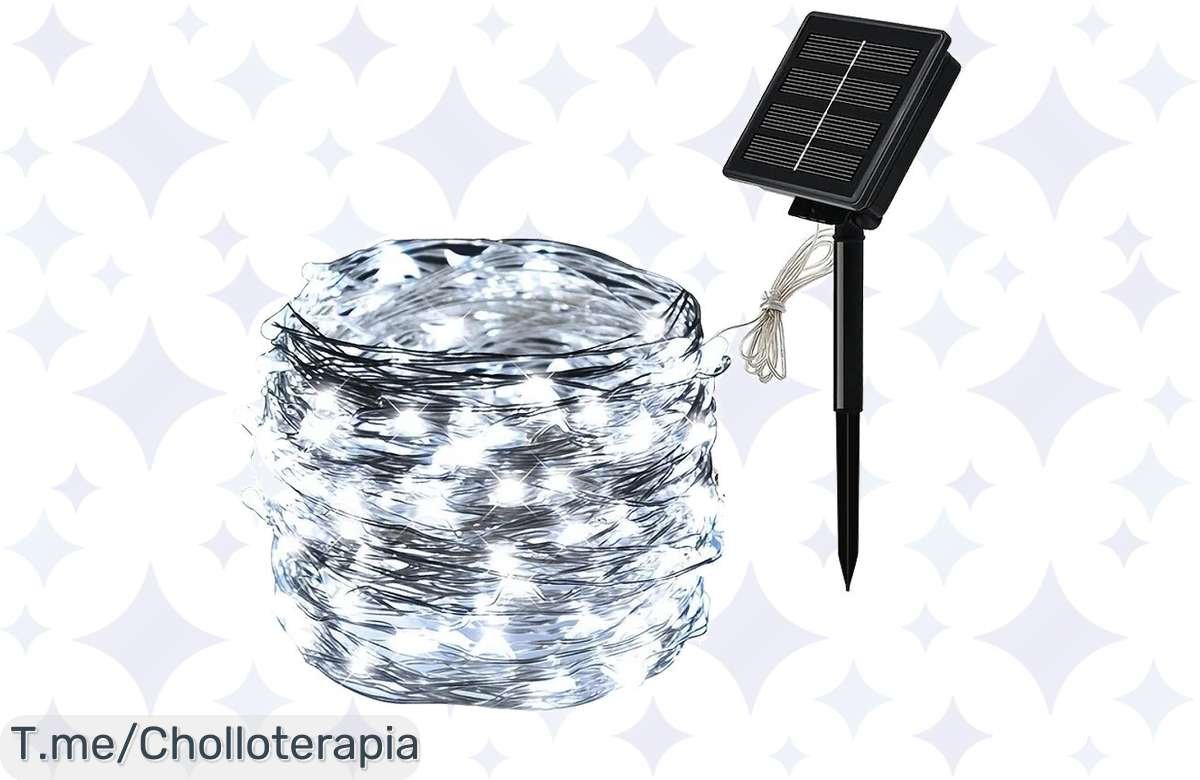 Ilumina tu jardín con nuestra Cadena de Luz Solar impermeable, transforma tus noches fiestas ya mismo, ¡aprovecha este super chollo y no te quedes sin la tuya!