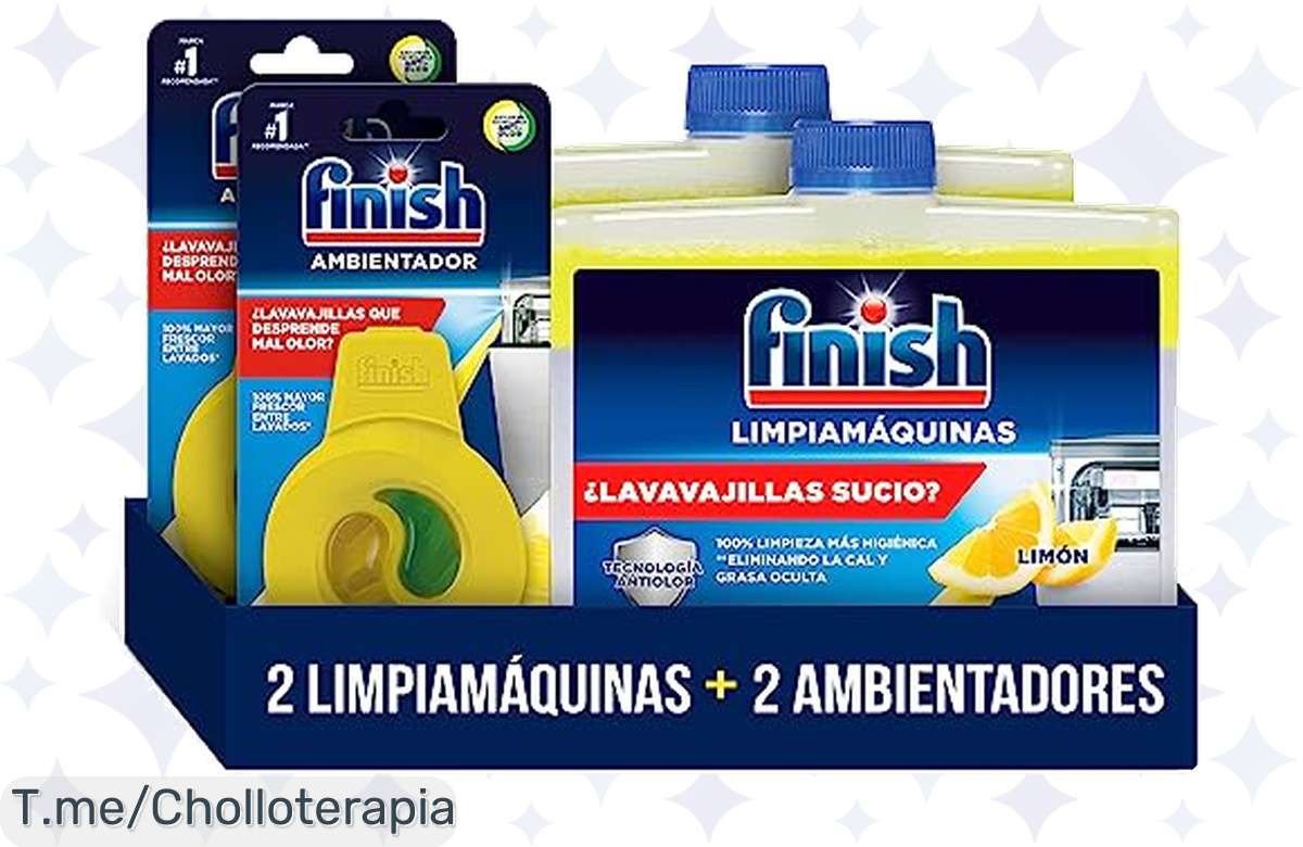 Impresionante combo de Finish a precio loco: olvídate de la cal y la grasa con aroma a limón. ¡Actúa ya y transforma tu cocina con este ofertón antes de que se agote!