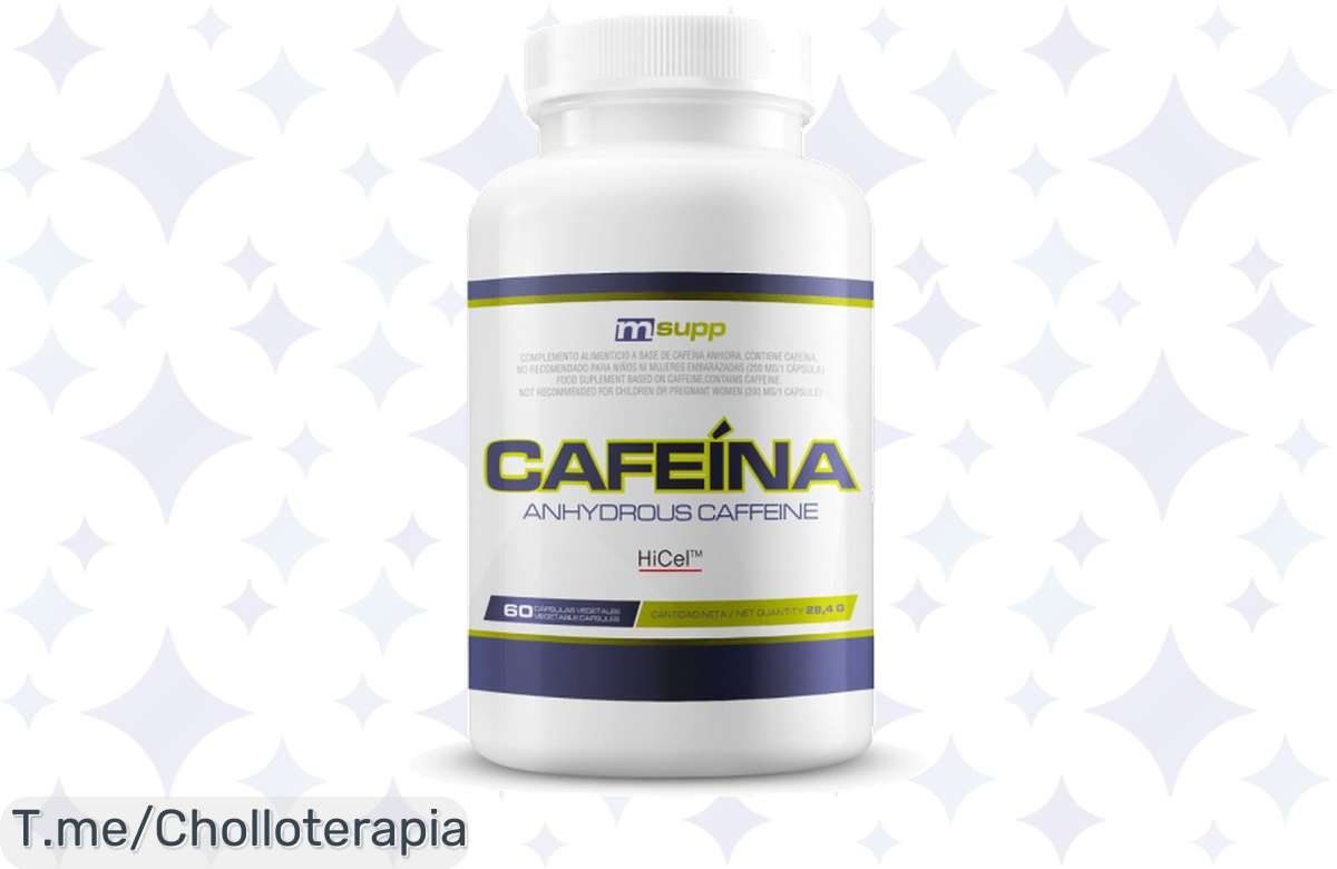 Impulsa tu energía con las 60 cápsulas vegetales de Cafeína a un precio loco, mejora tu concentración y rinde al máximo. ¡Compra ya antes de que se agoten!
